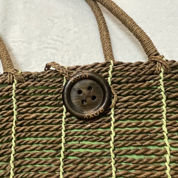 Roxy Y2K Vintage Woven Beach Bag XL Rare - Picture 3 of 12